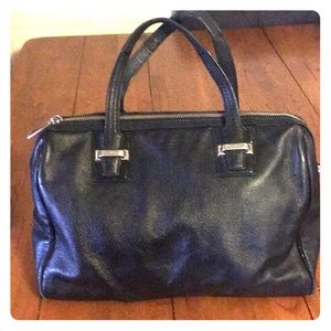 Coach black leather handbag